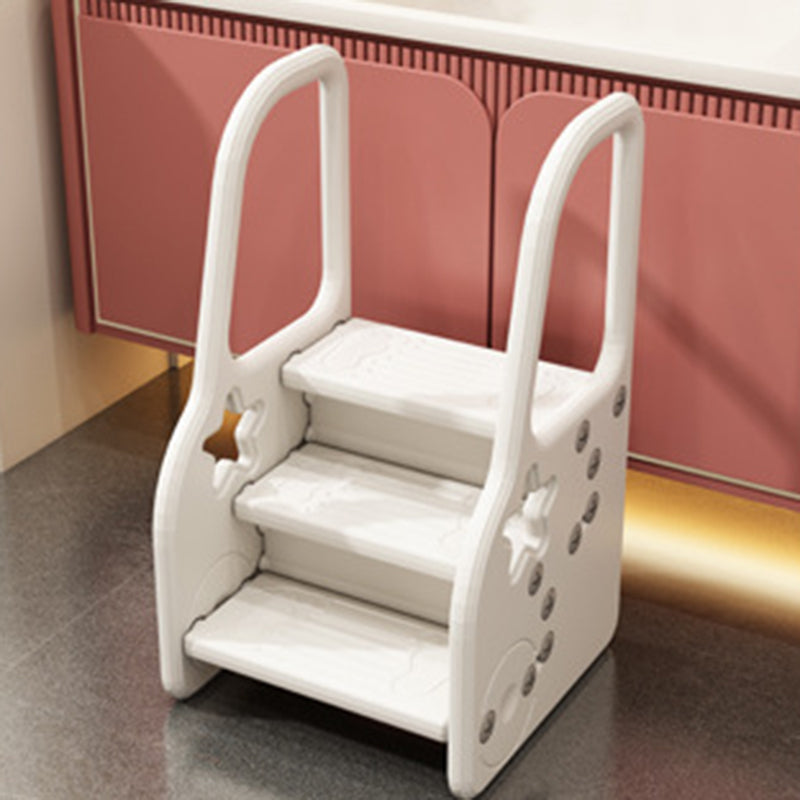Modern Scandinavian High-Density Polyethylene Kids Step Stool, 2/3-Step for Living Room