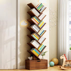 Contemporary Creative Rectangular Eco-Friendly Board 6/8/10/12 Tier Bookshelves For Home Office