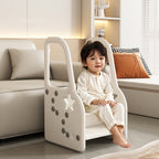 Modern Scandinavian High-Density Polyethylene Kids Step Stool, 2/3-Step for Living Room