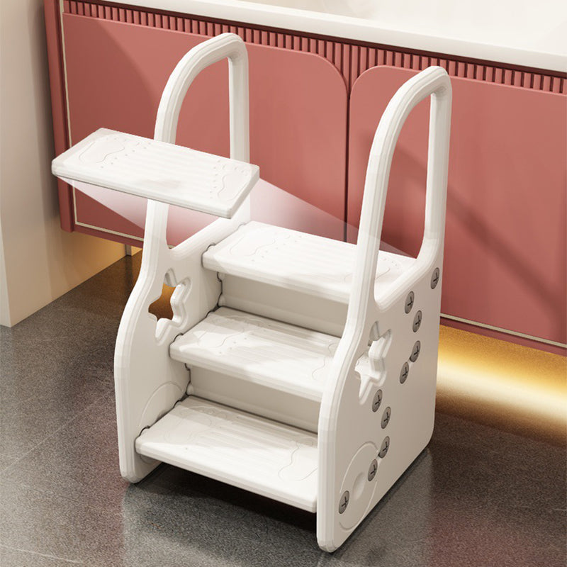 Modern Scandinavian High-Density Polyethylene Kids Step Stool, 2/3-Step for Living Room