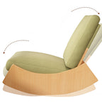 Sillón reclinable de madera tapizado en pana con diseño nórdico contemporáneo, respaldo y reposapiés para sala de estar