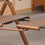 Tumbona reclinable rectangular tradicional de granja, de PE trenzado con estructura de acero, reposabrazos y respaldo para sala de estar