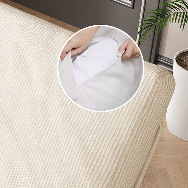 Sillón reclinable de madera tapizado en pana con diseño nórdico contemporáneo, respaldo y reposapiés para sala de estar