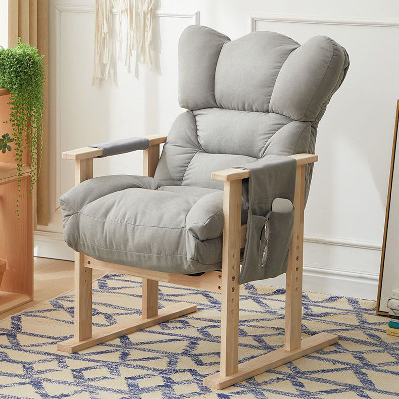 Luxurious Modern Velvet-Cotton Wood Adjustable Recliner Chair with Backrest and Armrests for Living Room