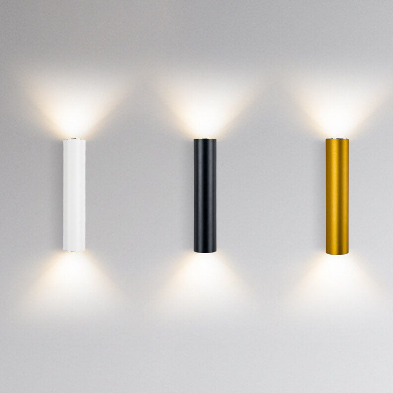 Architectural LED Cylinder Wall Sconce Up Down Light for Boutique Hotel Corridor Hospitality Lighting Wholesale