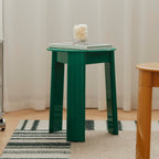 Taburete Bajo Moderno Creativo con Base de Plástico ABS Redonda-Rectangular-Triangular – Acento para Sala de Estar