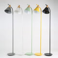 Contemporary Nordic Round Macaron Metal 1-Light Standing Floor Lamp For Living Room