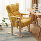Sillón reclinable de lujo moderno de terciopelo y algodón con reposabrazos y respaldo ajustables para sala de estar