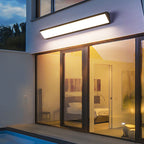 Lámpara de pared LED impermeable rectangular de aluminio industrial contemporánea para patio exterior