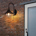 Contemporary Industrial Aluminum Horn Shape 1-Light Wall Sconce Lamp For Outdoor Patio