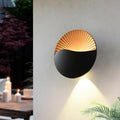 Aplique de pared LED de aluminio con carcasa redonda, impermeable, minimalista moderno para jardín