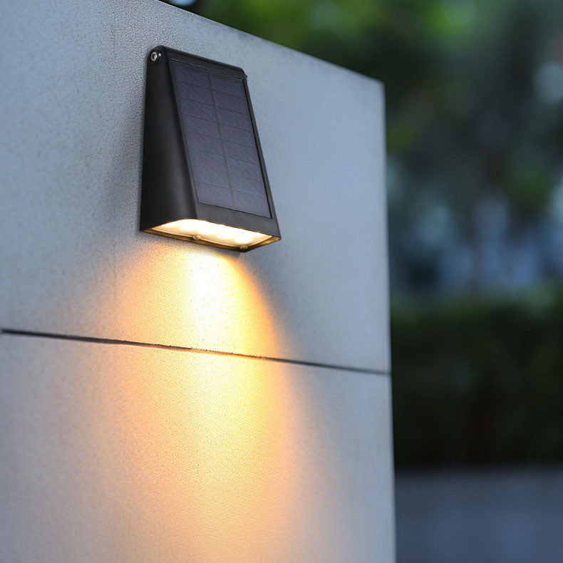 Aplique de pared LED moderno minimalista solar rectangular trapezoidal de ABS PC para jardín