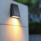 Aplique de pared LED moderno minimalista solar rectangular trapezoidal de ABS PC para jardín