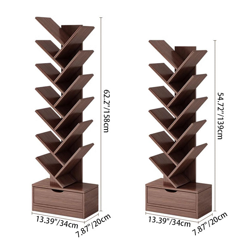 Contemporary Creative Rectangular Eco-Friendly Board 6/8/10/12 Tier Bookshelves For Home Office