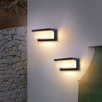 Modern Minimalist Solar Rectangle PC LED Outdoor Wall Sconce Lamp For Outdoor Patio