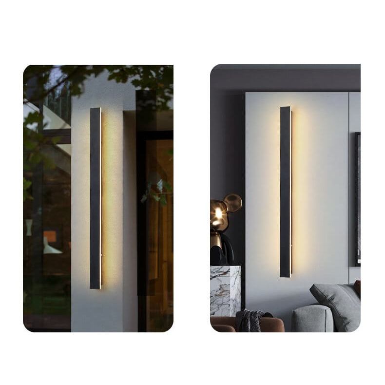 Lámpara de pared LED retro rectangular impermeable para exteriores