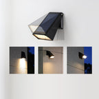 Aplique de pared LED moderno minimalista solar rectangular trapezoidal de ABS PC para jardín