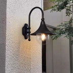 Contemporary Industrial Aluminum Horn Shape 1-Light Wall Sconce Lamp For Outdoor Patio