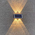 Lámpara de pared LED rectangular moderna minimalista solar impermeable de ABS para exteriores para jardín