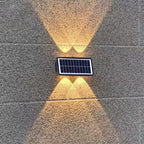 Lámpara de pared LED rectangular moderna minimalista solar impermeable de ABS para exteriores para jardín