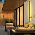 Aplique de pared LED de hierro y acrílico largo de una palabra moderno, minimalista e impermeable para jardín