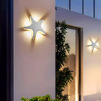Lámpara de pared LED impermeable con diseño de estrella de mar de aluminio de simplicidad contemporánea para patio exterior