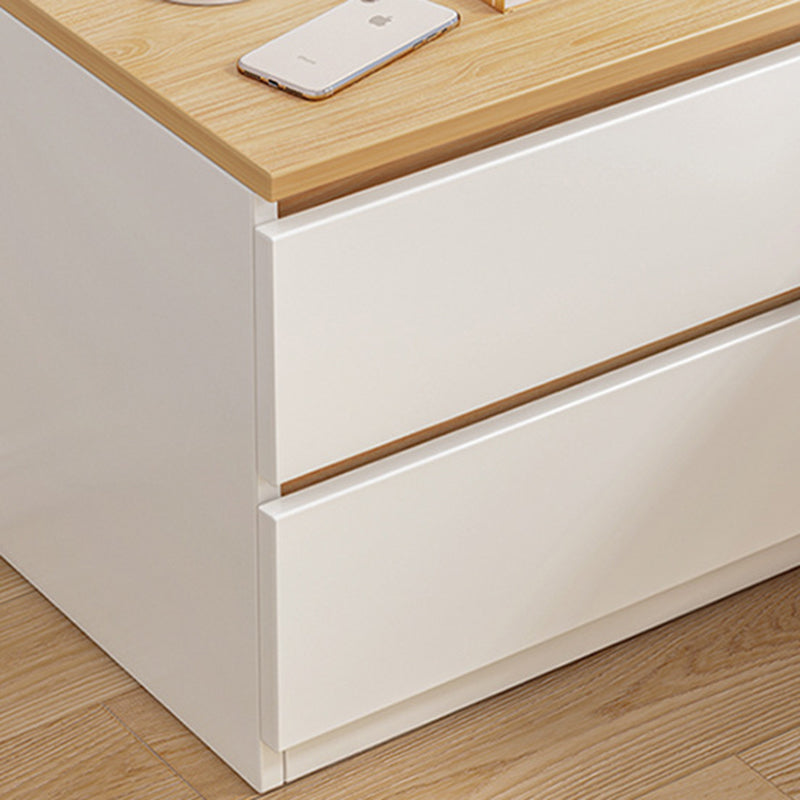 Mesita de noche rectangular minimalista moderna de MDF con 2/3 cajones para dormitorio