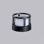 Modern Outdoor Post Cap and Pier Mount Column Light Cylindrical Glass Pillar LED Waterproof for Gates, Driveways, and Patios