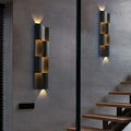 Lámpara de aplique de pared LED rectangular de acero inoxidable, impermeable, estilo retro contemporáneo, para patio exterior