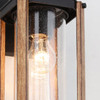 Modern Simplicity Rectangle Aluminum Iron Glass 1-Light Outdoor Wall Sconce Lamp For Outdoor Patio