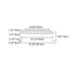 Luz LED rectangular de aluminio contemporánea para exteriores, con energía solar, contorno de línea, impermeable, industrial para jardín