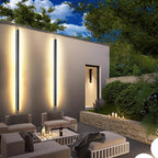 Lámpara de pared LED rectangular larga minimalista moderna de aluminio y acrílico para jardín