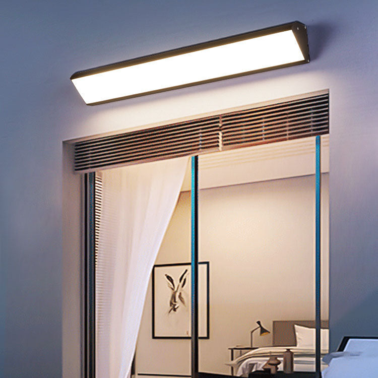 Lámpara de pared LED impermeable rectangular de aluminio industrial contemporánea para patio exterior