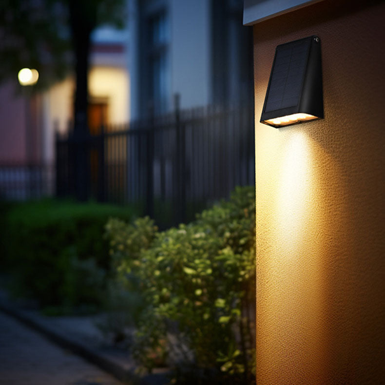 Aplique de pared LED moderno minimalista solar rectangular trapezoidal de ABS PC para jardín