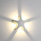 Lámpara de pared LED impermeable con diseño de estrella de mar de aluminio de simplicidad contemporánea para patio exterior