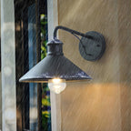 Lámpara de pared cónica moderna minimalista de hierro de 1 luz para patio exterior