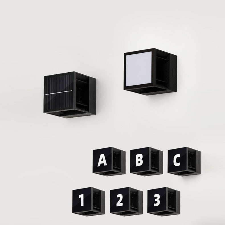 Lámpara de pared LED cuadrada de aluminio con franjas, estilo moderno y minimalista, para jardín