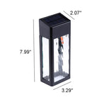 Waterproof Solar Garden Lights Outdoor LED Pathway Bollard Lamp with Ripple Glass for Lawn and Patio