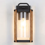 Modern Simplicity Rectangle Aluminum Iron Glass 1-Light Outdoor Wall Sconce Lamp For Outdoor Patio