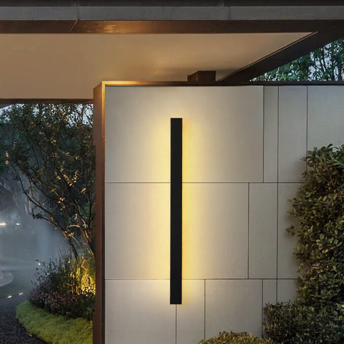 Lámpara de pared LED retro rectangular impermeable para exteriores