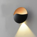 Aplique de pared LED de aluminio con carcasa redonda, impermeable, minimalista moderno para jardín