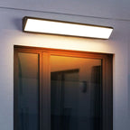Lámpara de pared LED impermeable rectangular de aluminio industrial contemporánea para patio exterior