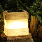 Waterproof Solar Simulation of Rock Lights Faux Stone LED Pathway Lamp Landscape Lighting for Garden and Yard