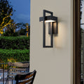 Architectural Geometric LED Outdoor Wall Sconce Waterproof Stainless Steel Exterior Porch Light for Modern Front Door and Patio
