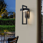 Architectural Geometric LED Outdoor Wall Sconce Waterproof Stainless Steel Exterior Porch Light for Modern Front Door and Patio
