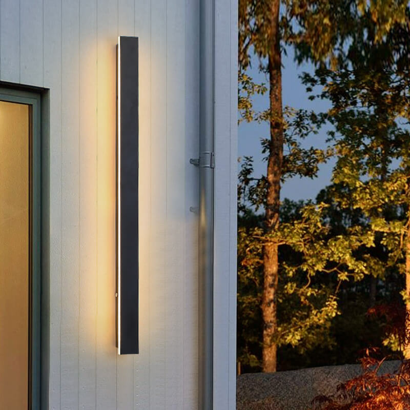 Lámpara de pared LED retro rectangular impermeable para exteriores