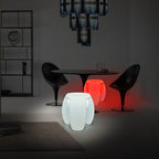 Taburete Redondo Elegante con LED - Plástico Impermeable, Diseño Moderno Minimalista para Salas de Entretenimiento