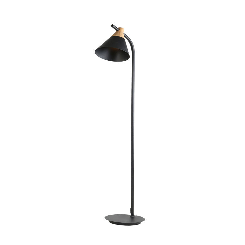 Contemporary Nordic Round Macaron Metal 1-Light Standing Floor Lamp For Living Room