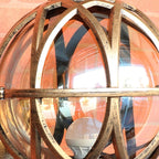 Aplique de pared tradicional europeo impermeable con bola de aluminio y cristal de 1 luz para patio exterior