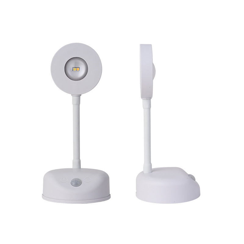Lámpara de pared LED redonda, recargable, con sensor de movimiento, de ABS, impermeable, para patio exterior, de simplicidad moderna